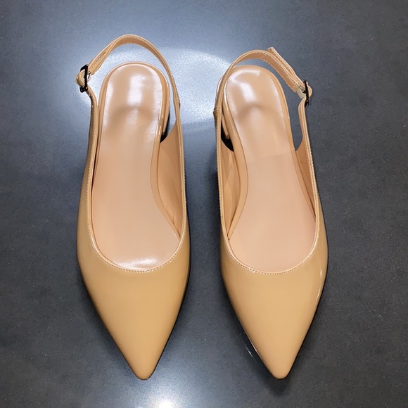 NWT Eldof Pointed Toe Slingback Flats - Picture 5 of 11